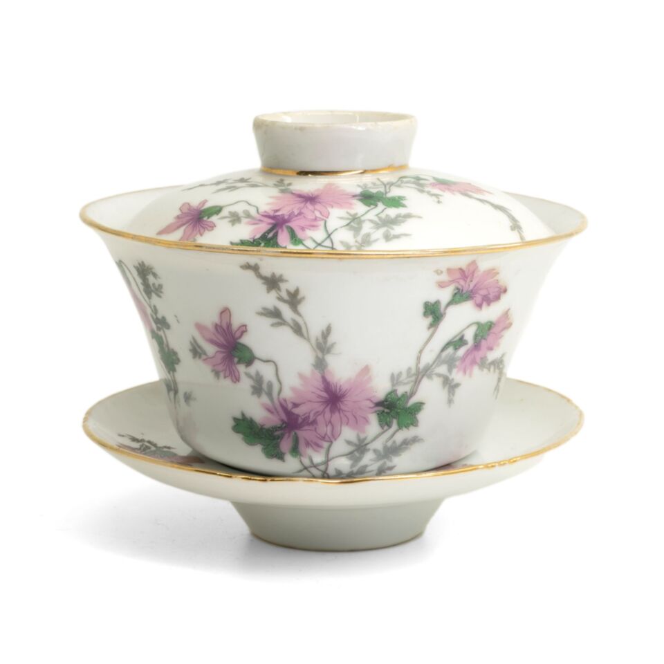 ROC flower decor gaiwan